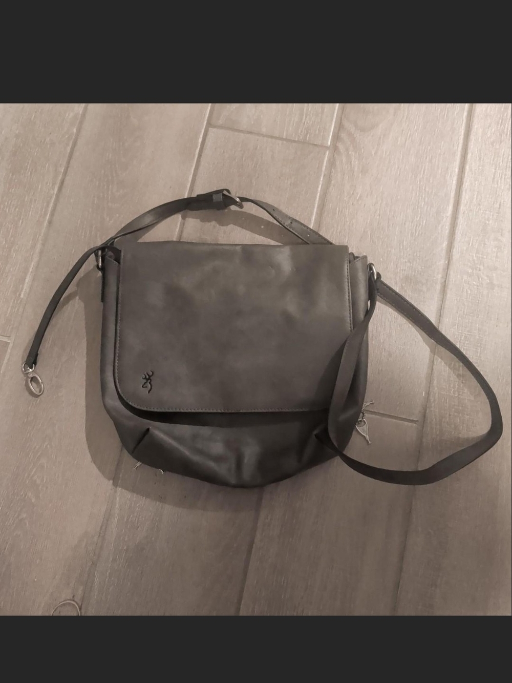 Browning Concealed Weapon Gray Crossbody Flap Bag